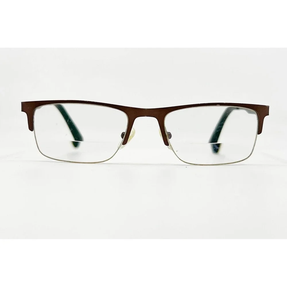 Hobie Eyeglasses Mens Brown Semi-Rimless Rectangular HO6002U 50-18-135